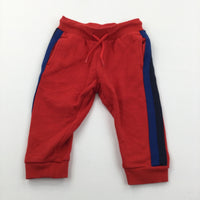 Navy, Blue & Red Tracksuit Bottoms - Boys 9-12 Months