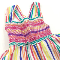 Colourful Striped Cotton Sun Dress - Girls 2-3 Years