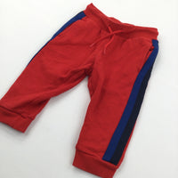 Navy, Blue & Red Tracksuit Bottoms - Boys 9-12 Months