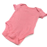 Pink Short Sleeve Bodysuit - Girls 0-3 Months