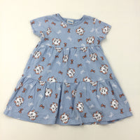 Marie Blue Short Sleeve Dress - Girls 2-3 Years