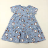 Marie Blue Short Sleeve Dress - Girls 2-3 Years