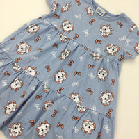 Marie Blue Short Sleeve Dress - Girls 2-3 Years