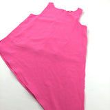 Neon Pink Asymmetrical Hem Blouse - Girls 12 Years