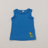 Tiger Motif Blue Vest - Girls 9-12 Months