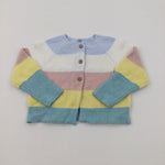 Colourful Striped Knitted Cardigan - Girls 9-12 Months