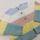 Colourful Striped Knitted Cardigan - Girls 9-12 Months