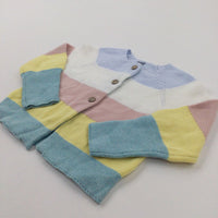 Colourful Striped Knitted Cardigan - Girls 9-12 Months