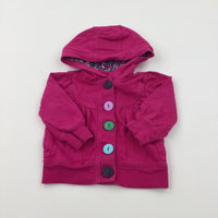 Pink Cotton Hoodie - Girls 9-12 Months