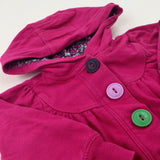 Pink Cotton Hoodie - Girls 9-12 Months