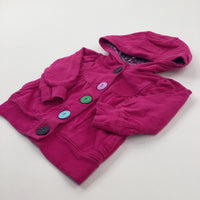 Pink Cotton Hoodie - Girls 9-12 Months