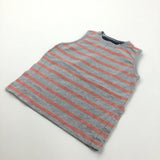 Pink & Grey Striped Vest Top - Boys 18-24 Months
