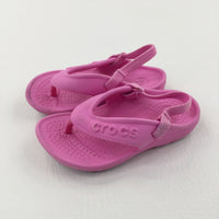 'Crocs' Pink Sandals/Beach Shoes - Girls - Shoe Size 6