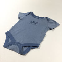 Vehicles Blue Short Sleeve Bodysuit - Boys Newborn