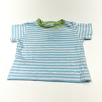 Blue & White Striped T-Shirt - Boys 0-3 Months