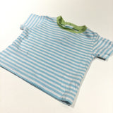 Blue & White Striped T-Shirt - Boys 0-3 Months