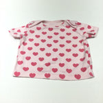 Hearts Pink T-Shirt - Girls 3-6 Months