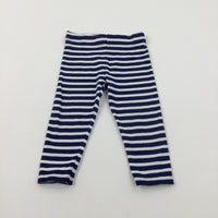 Navy Striped Leggings - Girls 12-18 Months