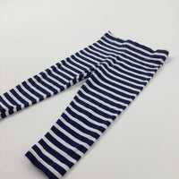 Navy Striped Leggings - Girls 12-18 Months