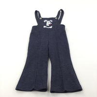 Dog & Bone Appliqued Navy Polyester Dungarees - Boys 18-24 Months