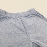 Light Blue Mottled Lightweight Jersey Shorts - Boys/Girls 9-12 Months