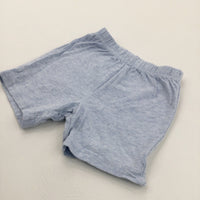 Light Blue Mottled Lightweight Jersey Shorts - Boys/Girls 9-12 Months