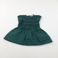 Sequinned Green Layered Party Dress - Girls 12-18 Months