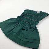 Sequinned Green Layered Party Dress - Girls 12-18 Months