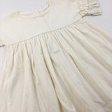 Cream Short Sleeve Dress- Girls 3-4 Years