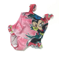 'Wish You Were Here' Minnie Mouse Pink Swimming Costume - Girls 18-24 Months