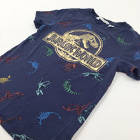 'Jurassic World' Dinosaurs Navy T-Shirt - Boys 9-10 Years