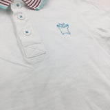 Monster Red, Blue & White Polo Shirt - Boys 2-3 Years