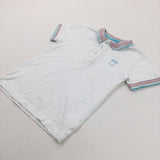 Monster Red, Blue & White Polo Shirt - Boys 2-3 Years