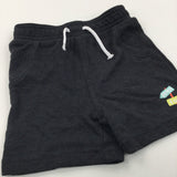 'Beach Fun' Charcoal Grey Jersey Shorts - Boys 18-24 Months