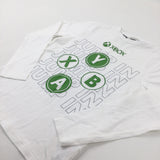 'XBOX' Green & White Long Sleeve Top - Boys 9-10 Years