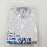 **NEW** Pack of 2 White Long Sleeve School Shirts - Boys 6 Years