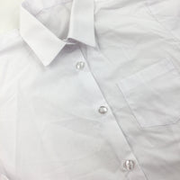 White Long Sleeve School Shirt - Boys 8-9 Years