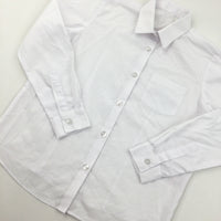 White Long Sleeve School Shirt - Boys 8-9 Years