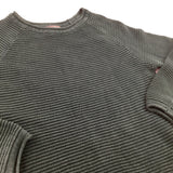Ribbed Bottle Green Knitted Jumper  - Boys 6-7 Years