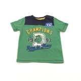 'Champions' Dog Green & Navy T-Shirt - Boys 18-24 Months