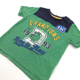 'Champions' Dog Green & Navy T-Shirt - Boys 18-24 Months