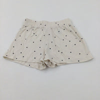 Spotty Cream Jersey Shorts - Girls 9-10 Years