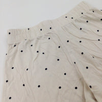 Spotty Cream Jersey Shorts - Girls 9-10 Years