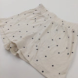 Spotty Cream Jersey Shorts - Girls 9-10 Years