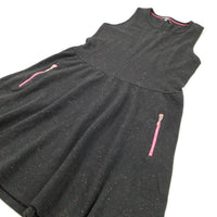 Speckled Black & Pink Jersey Dress - Girls 11-12 Years