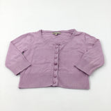 Lilac Cropped Knitted Cardigan - Girls 9-10 Years