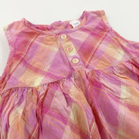 Pink & Yellow Cotton Blouse - Girls 12-18 Months