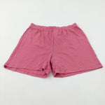 Pink Cotton Shorts - Girls 9-10 Years