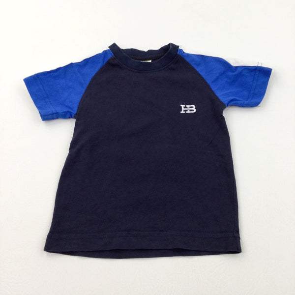 'HB' Motif Navy, Blue & White T-Shirt - Boys 12-18 Months