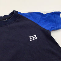 'HB' Motif Navy, Blue & White T-Shirt - Boys 12-18 Months